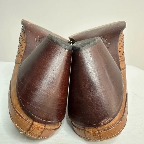 VTG Leather Western Style Snip Toe Mule Heels Women’s Size 7 - Picture 8 of 12